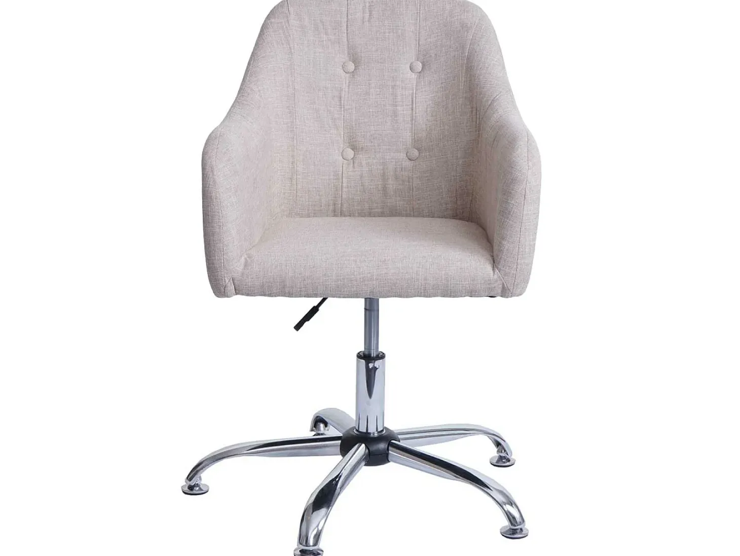 Silla de comedor MCW-L92, textil crema