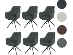 Silla de comedor MCW-L79 (juego de 6), antracita