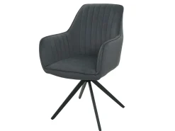 Silla de comedor MCW-L79 (juego de 6), antracita