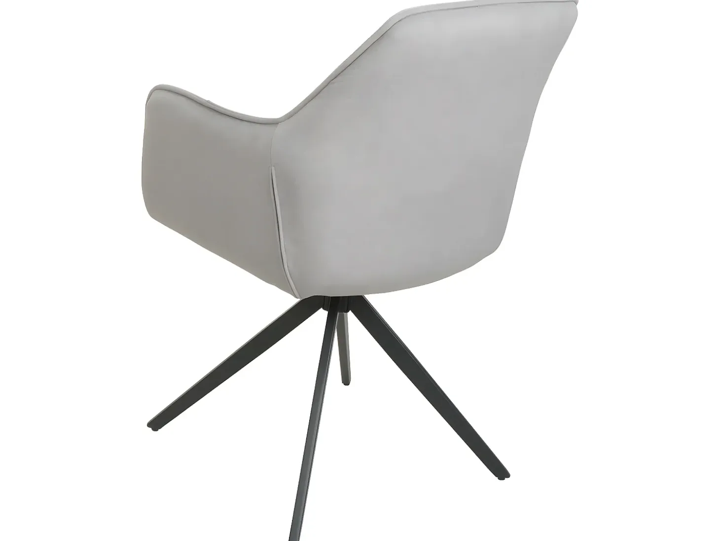 Silla de comedor MCW-L80 (juego de 6), gris claro