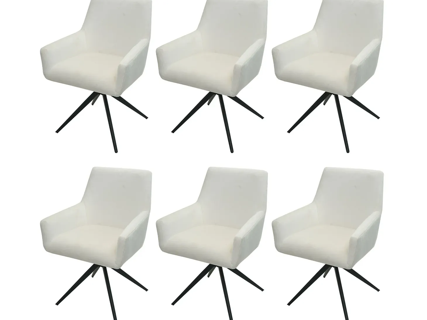 Silla de comedor MCW-L91 (juego de 6), crema-beige