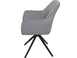 Silla de comedor MCW-L79 (juego de 6), gris claro