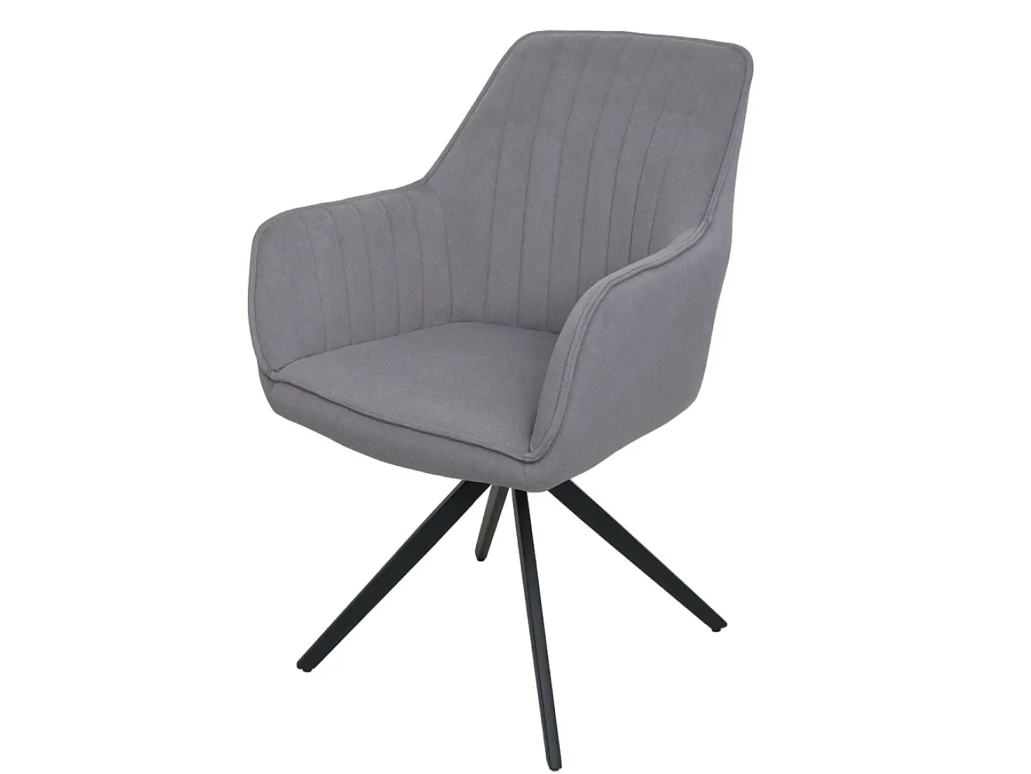 Silla de comedor MCW-L79 (juego de 6), gris claro