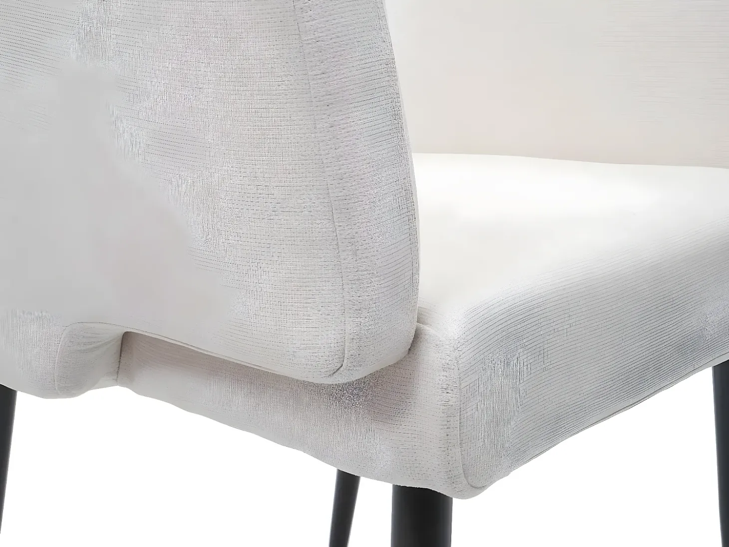 Silla de comedor MCW-L13 (juego de 6), blanco-crema