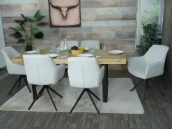 Silla de comedor MCW-L79 (juego de 6), crema-beige