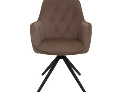 Silla de comedor MCW-L80 (juego de 6), marrón