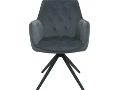 Silla de comedor MCW-L80 (set de 2), antracita