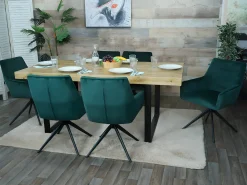 Silla de comedor MCW-L91 (set de 2), verde