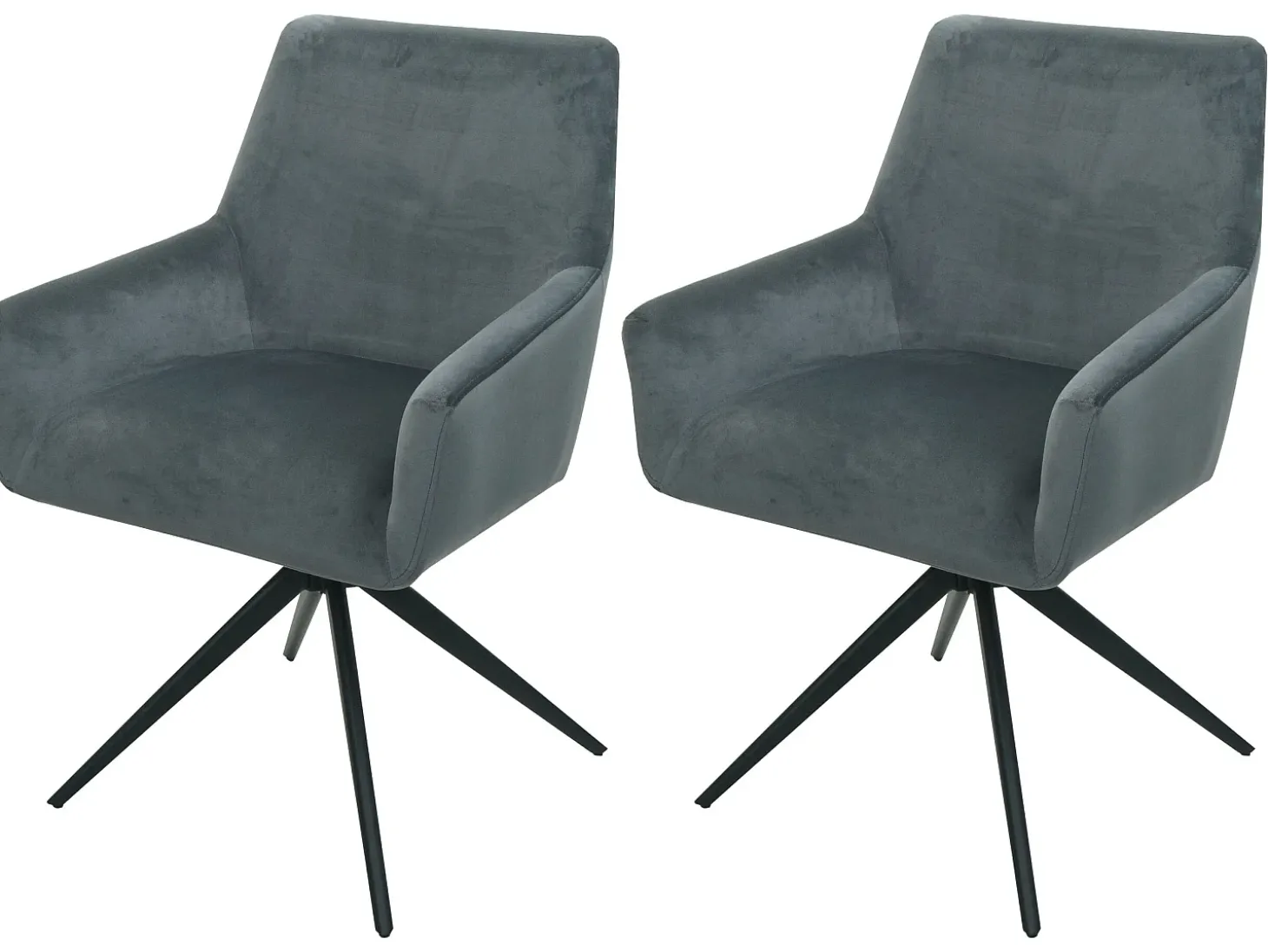 Silla de comedor MCW-L91 (set de 2), gris oscuro