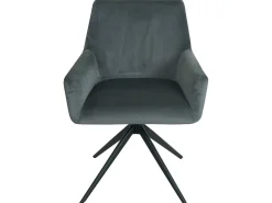 Silla de comedor MCW-L91 (set de 2), gris oscuro