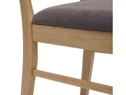 Silla de comedor MCW-M59 (juego de 6), estructura color claro, topo