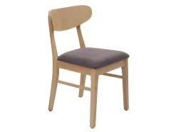 Silla de comedor MCW-M59 (juego de 6), estructura color claro, topo