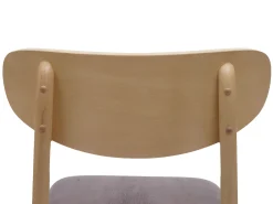 Silla de comedor MCW-M59 (juego de 6), estructura color claro, topo