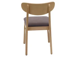Silla de comedor MCW-M59 (juego de 6), estructura color claro, topo