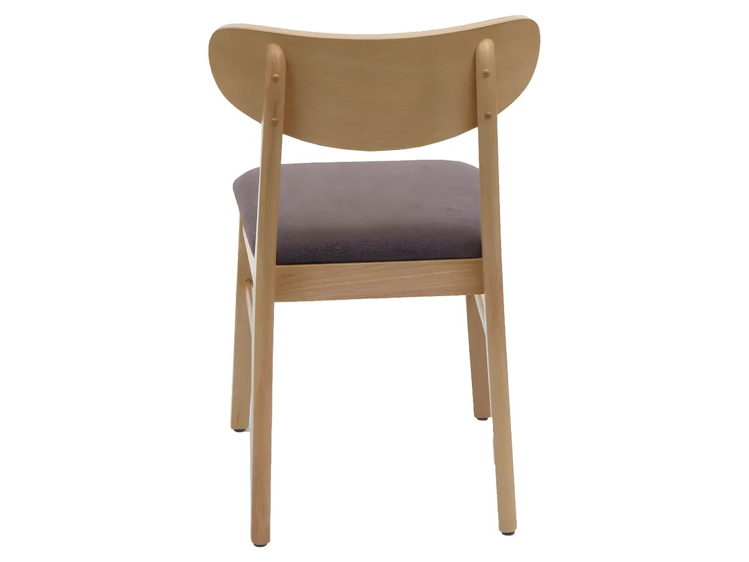 Silla de comedor MCW-M59 (juego de 6), estructura color claro, topo