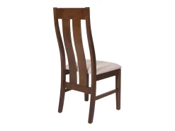 Silla de comedor MCW-M58 (juego de 6), estructura oscura, crema
