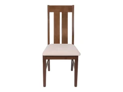 Silla de comedor MCW-M58 (juego de 6), estructura oscura, crema
