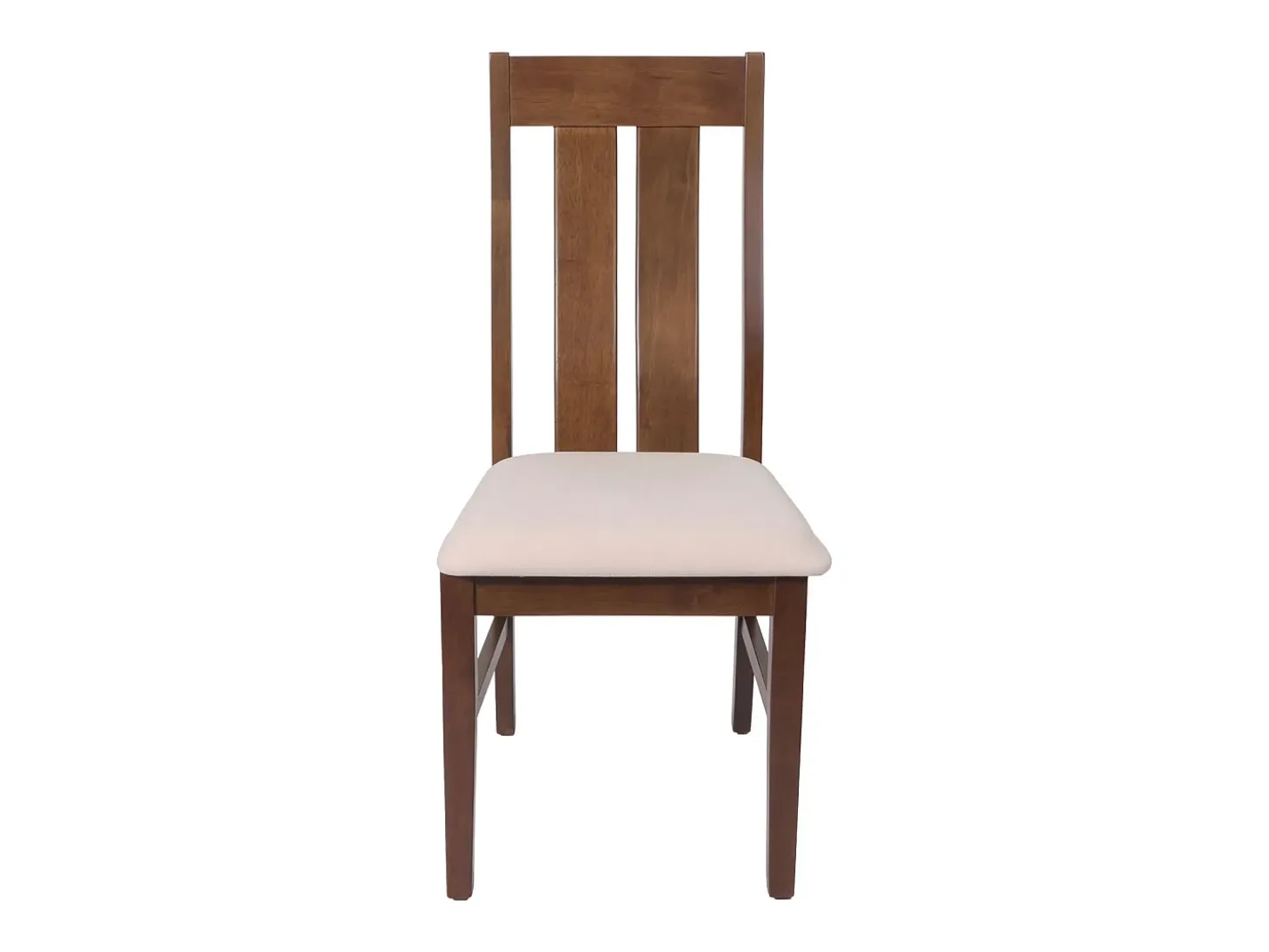 Silla de comedor MCW-M58 (juego de 6), estructura oscura, crema
