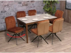Silla de comedor MCW-M68 (juego de 6), marrón