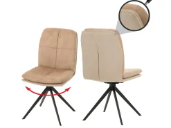 Silla de comedor MCW-M68 (juego de 2), beige