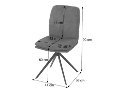 Silla de comedor MCW-M68 (juego de 6), beige