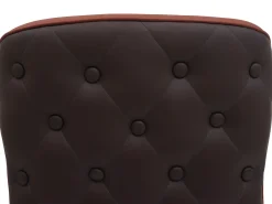 Silla de comedor MCW-M60 (set de 2), terracota-marrón