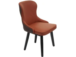 Silla de comedor MCW-M60 (set de 2), terracota-marrón
