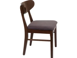 Silla de comedor MCW-M59 (set de 2), estructura oscura, topo