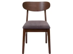 Silla de comedor MCW-M59 (set de 2), estructura oscura, topo