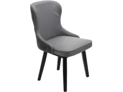 Silla de comedor MCW-M60 (set de 2), gris oscuro-gris claro