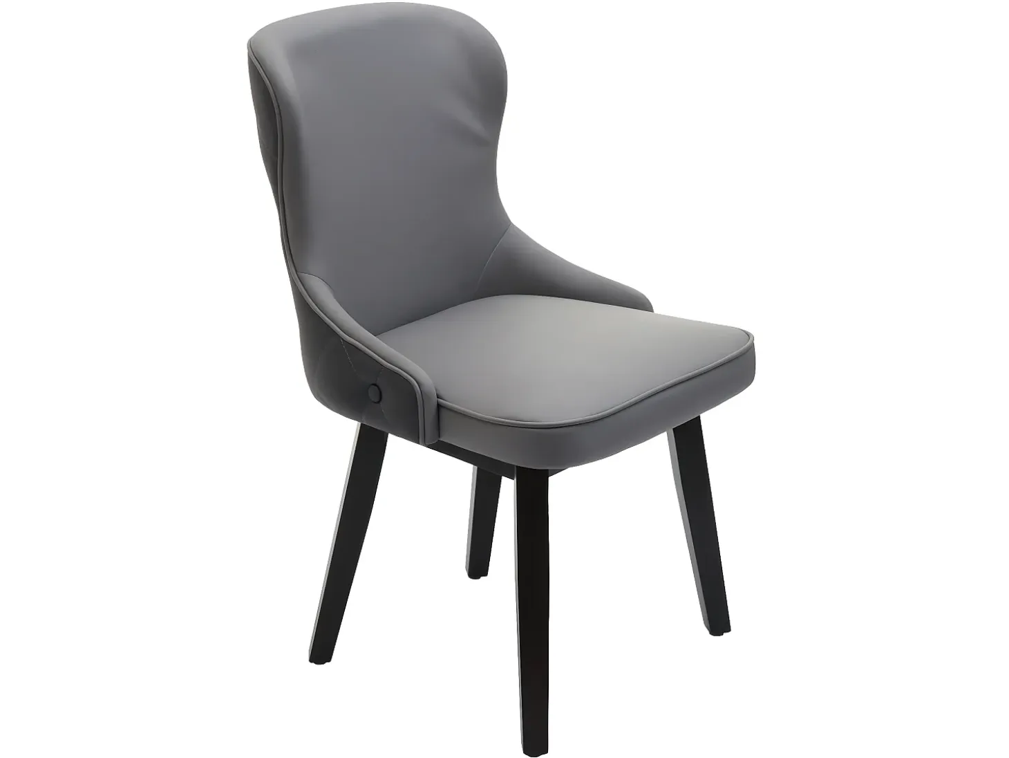 Silla de comedor MCW-M60 (set de 2), gris oscuro-gris claro