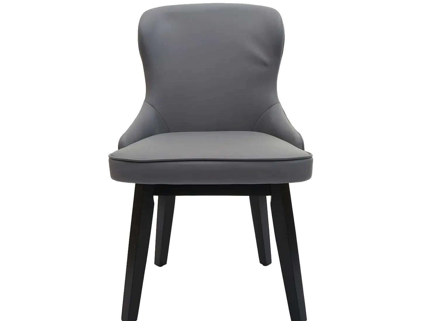 Silla de comedor MCW-M60 (set de 2), gris oscuro-gris claro