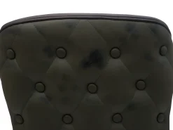 Silla de comedor MCW-M60 (set de 2), verde oscuro-gris