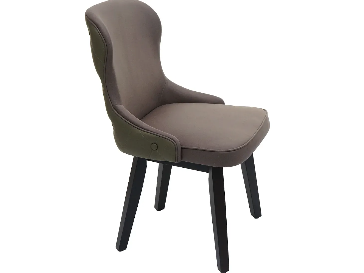 Silla de comedor MCW-M60 (set de 2), verde oscuro-gris