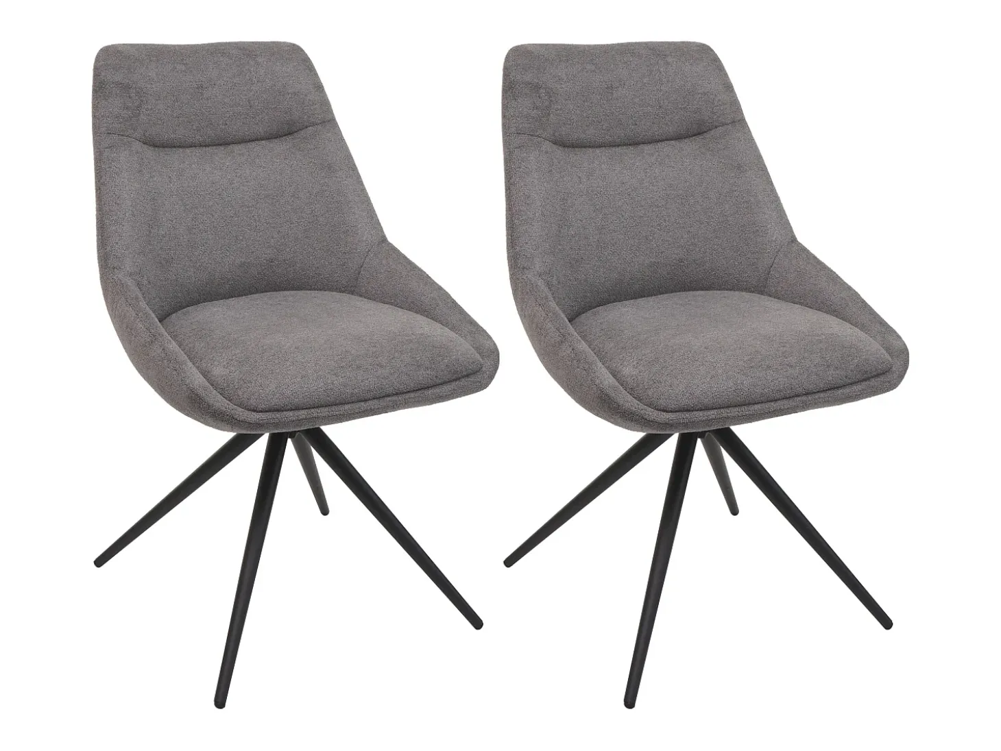Silla de comedor MCW-M65 (set de 2), gris