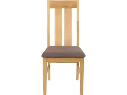 Silla de comedor MCW-M58 (set de 2), estructura color claro, topo