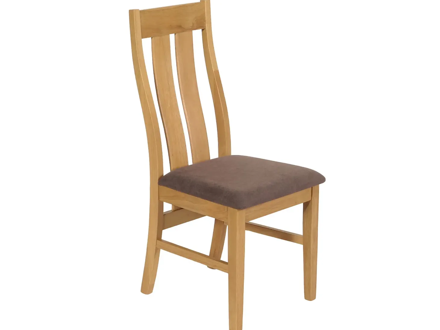 Silla de comedor MCW-M58 (set de 2), estructura color claro, topo