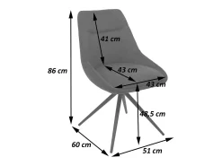 Silla de comedor MCW-M65 (set de 2), amarillo mostaza