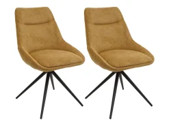 Silla de comedor MCW-M65 (set de 2), amarillo mostaza