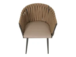 Silla de comedor MCW-N38 (juego de 6), cojín beige marrón claro