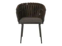 Silla de comedor MCW-N38 (juego de 6), marrón Cojín gris oscuro