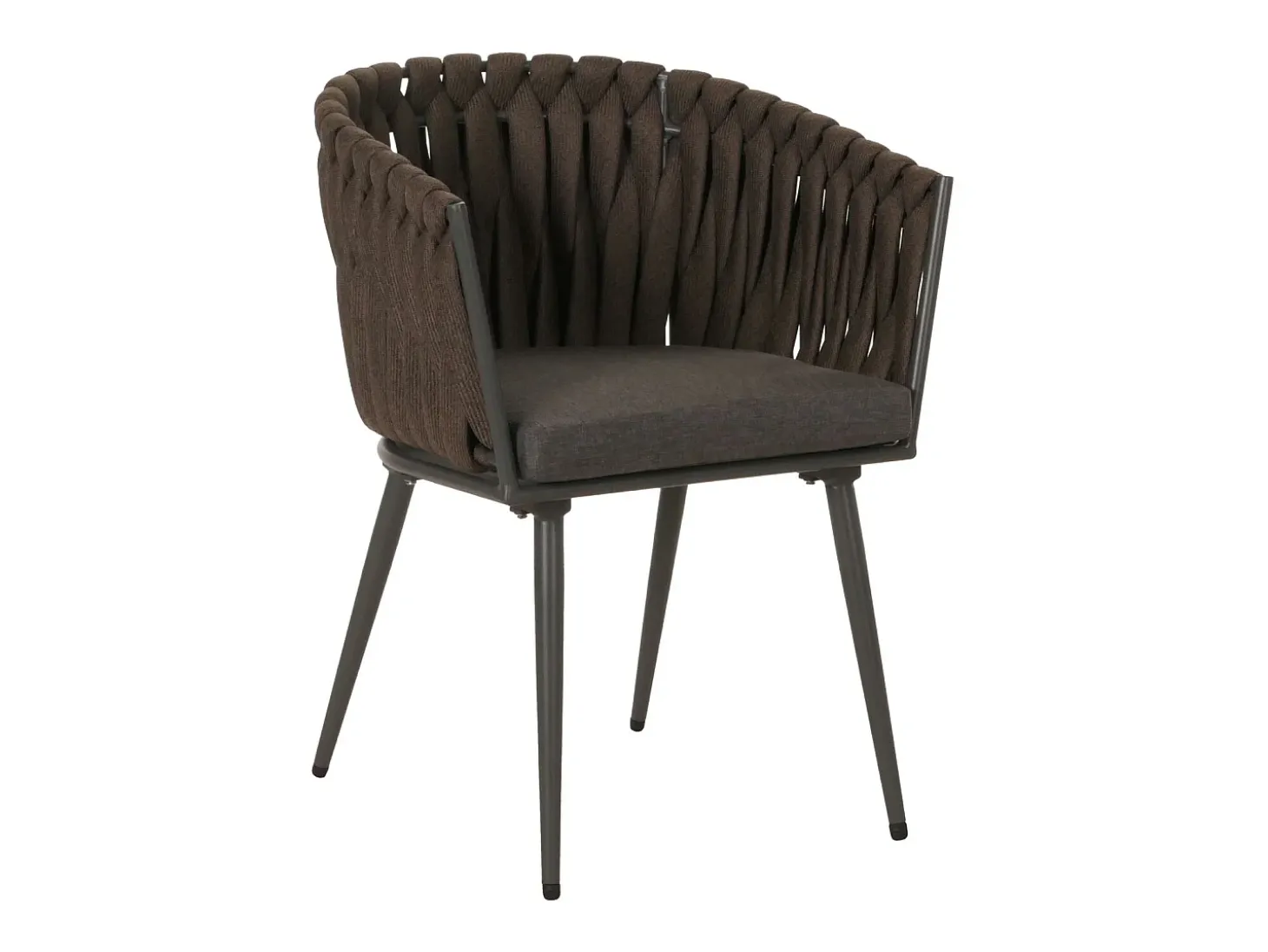 Silla de comedor MCW-N38 (juego de 6), marrón Cojín gris oscuro