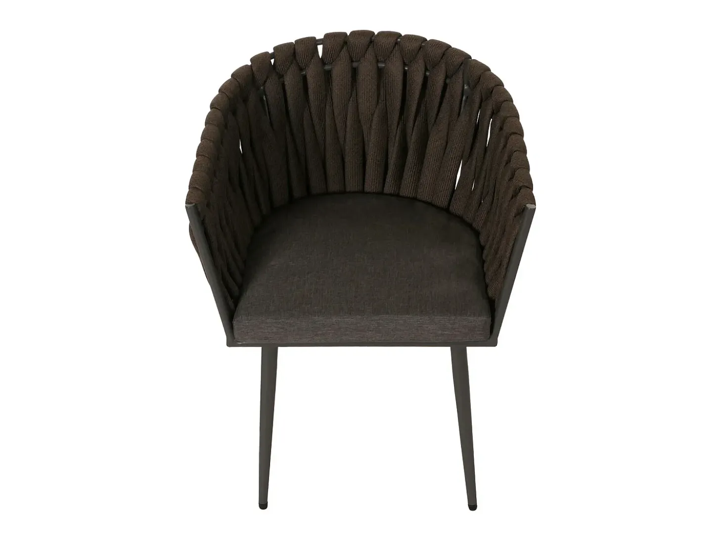 Silla de comedor MCW-N38 (juego de 6), marrón Cojín gris oscuro