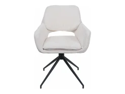 Silla de comedor MCW-N74 (juego de 6), crema