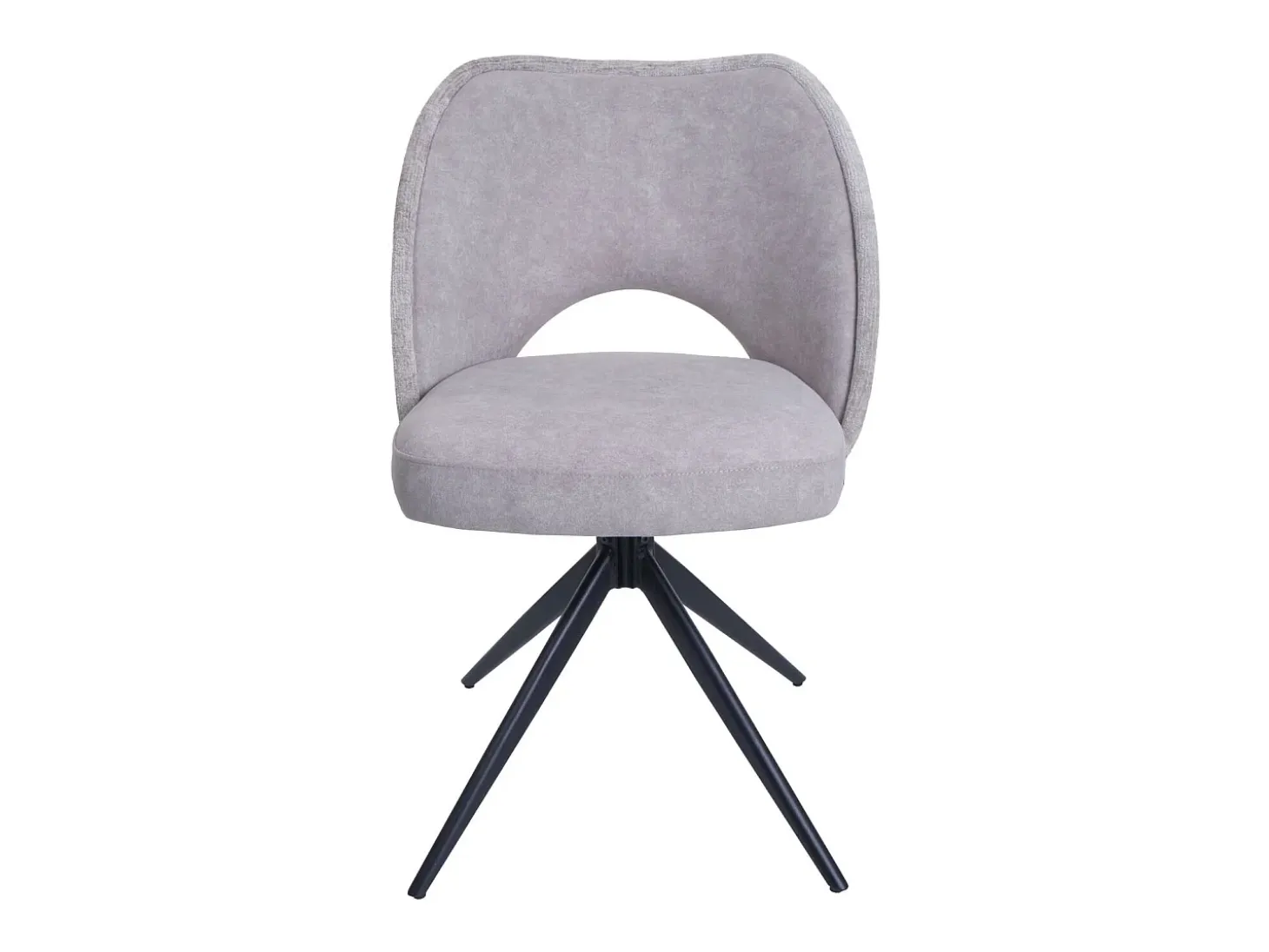 Silla de comedor MCW-N72 (juego de 6), gris claro