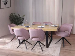 Silla de comedor MCW-N72 (juego de 6), rosa