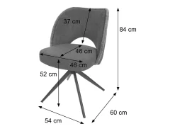Silla de comedor MCW-N72 (juego de 6), gris oscuro