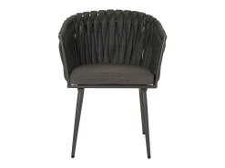 Silla de comedor MCW-N38 (juego de 6), antracita Cojín gris oscuro