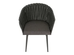 Silla de comedor MCW-N38 (juego de 6), antracita Cojín gris oscuro