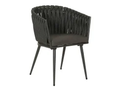 Silla de comedor MCW-N38 (juego de 6), antracita Cojín gris oscuro